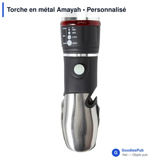 Torche en métal personnalisable avec logo - Amayah - Image 5