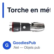 Torche en métal personnalisable avec logo - Amayah - Miniature 8