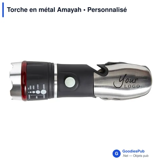 Torche en métal personnalisable avec logo - Amayah - Image 8
