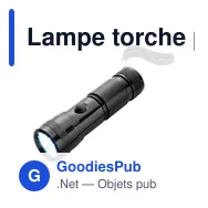 Lampe torche personnalisable en métal avec logo - modèle Romeo - Miniature 1