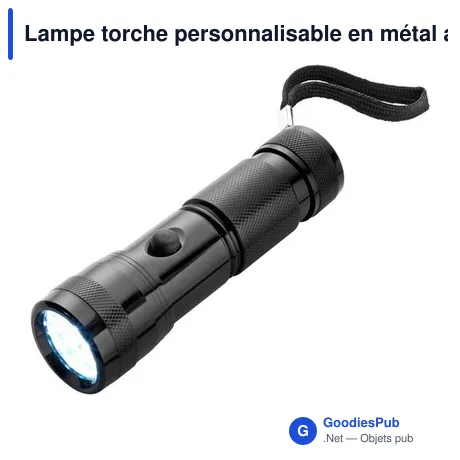 Lampe torche personnalisable en métal avec logo - modèle Romeo