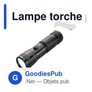 Lampe torche personnalisable en métal avec logo - modèle Romeo - Miniature 4
