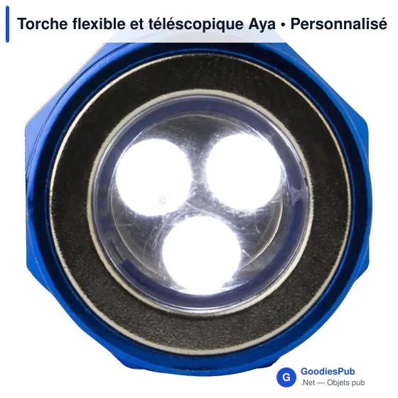 Lampe torche personnalisable Aya avec logo - flexible et téléscopique - Image 11
