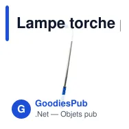 Lampe torche personnalisable Aya avec logo - flexible et téléscopique - Miniature 3