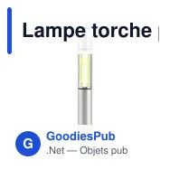 Lampe torche personnalisable en aluminium avec logo - Beth - Miniature 1