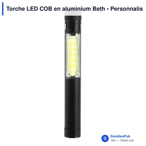 Lampe torche personnalisable en aluminium avec logo - Beth - Image 7