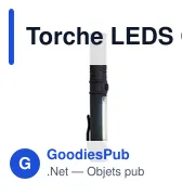 Lampe torche personnalisable avec logo - Torche LEDS COB Dimitri - Miniature 1