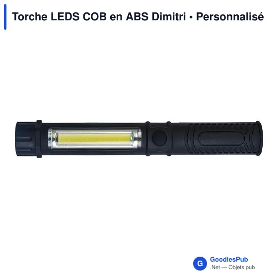 Lampe torche personnalisable avec logo - Torche LEDS COB Dimitri - Image 2