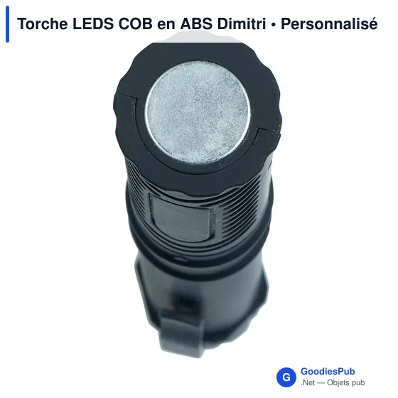 Lampe torche personnalisable avec logo - Torche LEDS COB Dimitri - Image 3