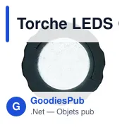 Lampe torche personnalisable avec logo - Torche LEDS COB Dimitri - Miniature 4