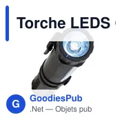Lampe torche personnalisable avec logo - Torche LEDS COB Dimitri - Miniature 5