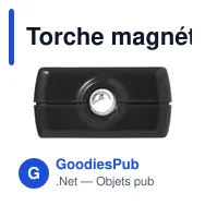 Torche magnétique personnalisable en métal Graham avec logo - Miniature 1