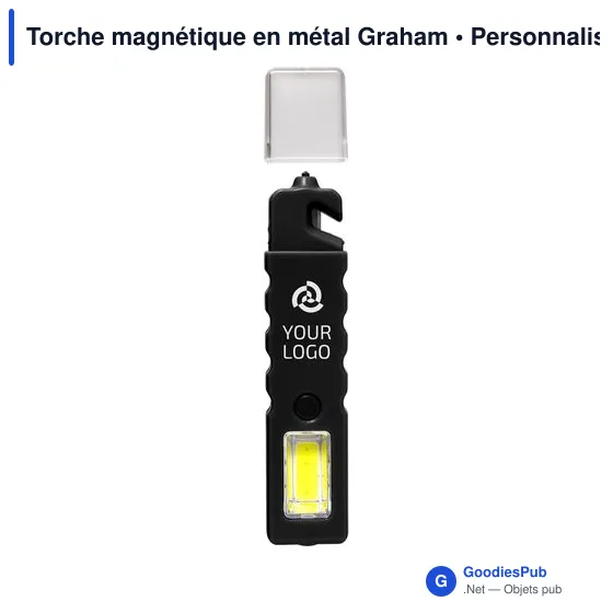 Torche magnétique personnalisable en métal Graham avec logo - Image 11