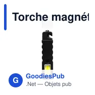 Torche magnétique personnalisable en métal Graham avec logo - Miniature 3