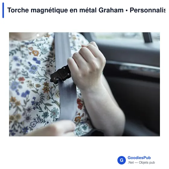 Torche magnétique personnalisable en métal Graham avec logo - Image 4
