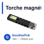 Torche magnétique personnalisable en métal Graham avec logo - Miniature 8