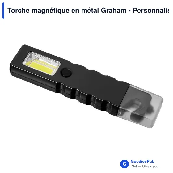Torche magnétique personnalisable en métal Graham avec logo - Image 8