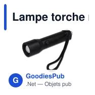 Lampe torche rechargeable personnalisable en aluminium recyclé avec logo - IPX4 - Miniature 3