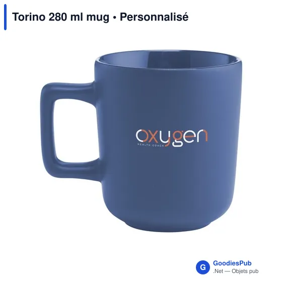 Mug en céramique personnalisable Torino 280 ml avec logo - Image 2