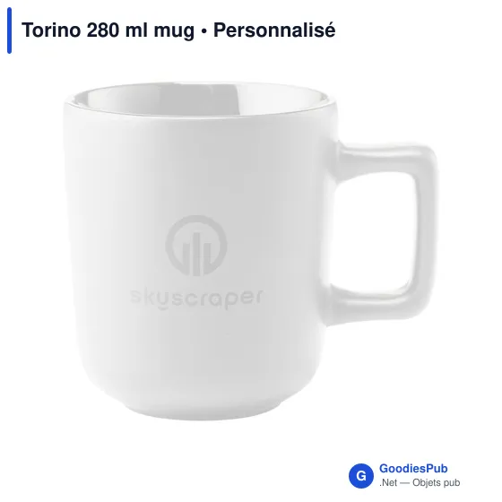 Mug en céramique personnalisable Torino 280 ml avec logo - Image 12