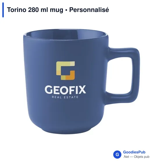 Mug en céramique personnalisable Torino 280 ml avec logo - Image 3