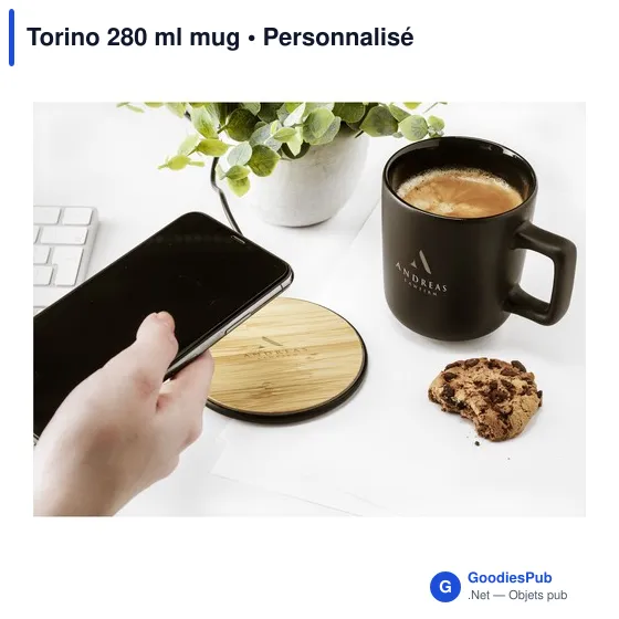 Mug en céramique personnalisable Torino 280 ml avec logo - Image 5