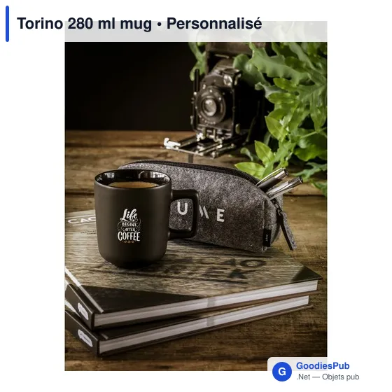 Mug en céramique personnalisable Torino 280 ml avec logo - Image 7
