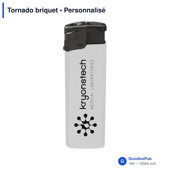 Briquet électronique personnalisable avec logo - Tornado - Image 3