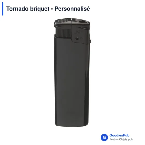 Briquet électronique personnalisable avec logo - Tornado - Image 4