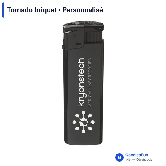 Briquet électronique personnalisable avec logo - Tornado - Image 6