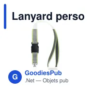 Lanyard personnalisable réfléchissant en RPET avec logo - TOSEE - Miniature 2