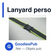 Lanyard personnalisable réfléchissant en RPET avec logo - TOSEE - Miniature 8