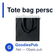 Tote bag personnalisable avec logo pour entreprises - Miniature 1
