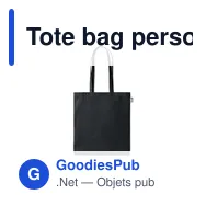 Tote bag personnalisable avec logo pour entreprises - Miniature 2