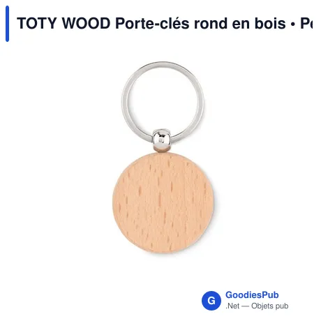 TOTY WOOD Porte-clés rond en bois