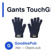 Gants TouchGlove personnalisables pour écran tactile avec logo - Miniature 1