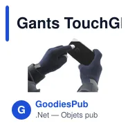 Gants TouchGlove personnalisables pour écran tactile avec logo - Miniature 2