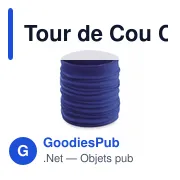 Tour de Cou personnalisable Cherin avec logo en polyester - Miniature 1
