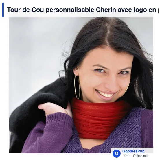 Tour de Cou personnalisable Cherin avec logo en polyester - Image 3