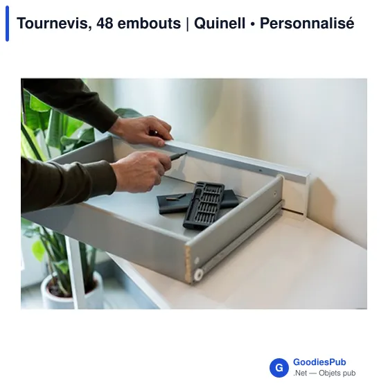 Tournevis personnalisable avec 48 embouts - Logo possible | Quinell - Image 2