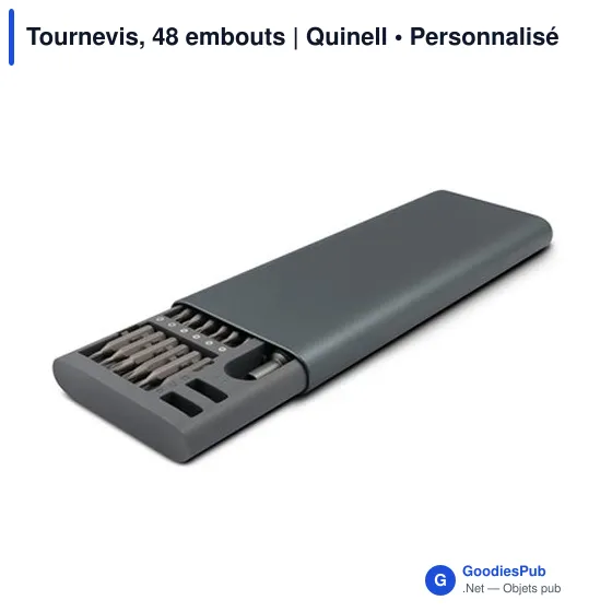 Tournevis personnalisable avec 48 embouts - Logo possible | Quinell - Image 3