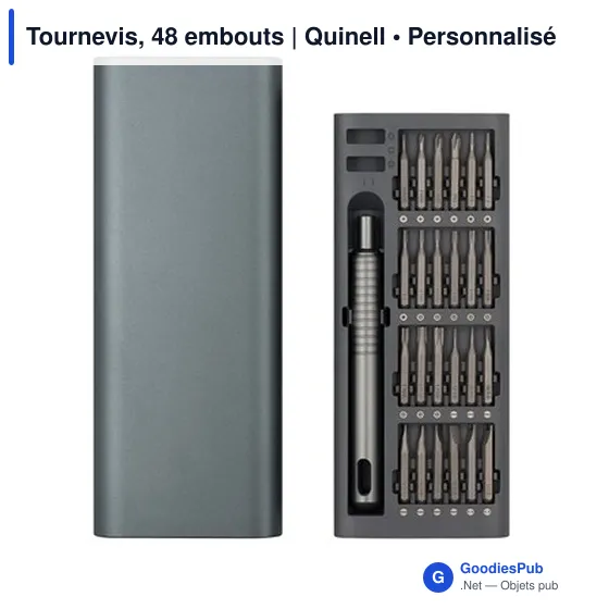 Tournevis personnalisable avec 48 embouts - Logo possible | Quinell - Image 4