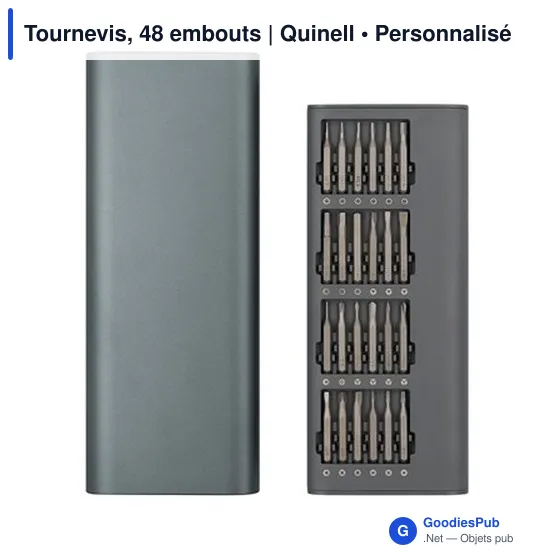 Tournevis personnalisable avec 48 embouts - Logo possible | Quinell - Image 5