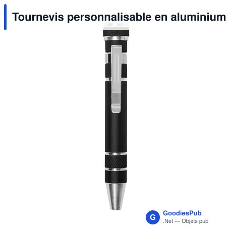 Tournevis personnalisable en aluminium avec logo - Tate