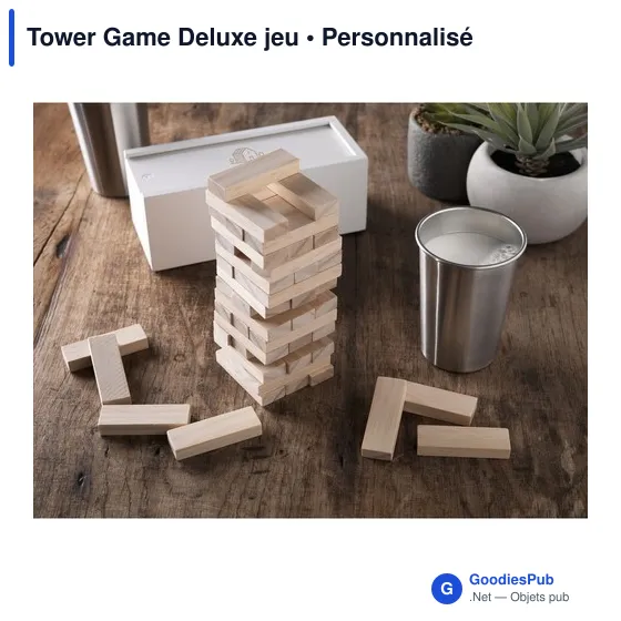 Jeu d'adresse personnalisable Tower Game Deluxe avec logo - Image 4