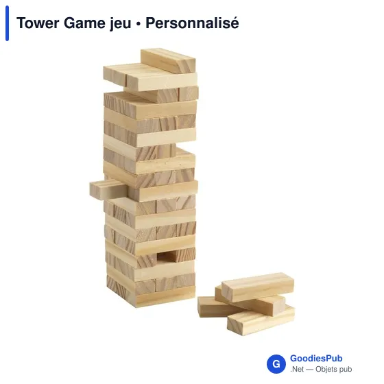 Jeu d'adresse personnalisable Tower Game avec logo - Image 3