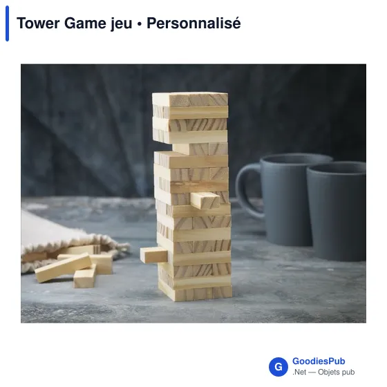 Jeu d'adresse personnalisable Tower Game avec logo - Image 4
