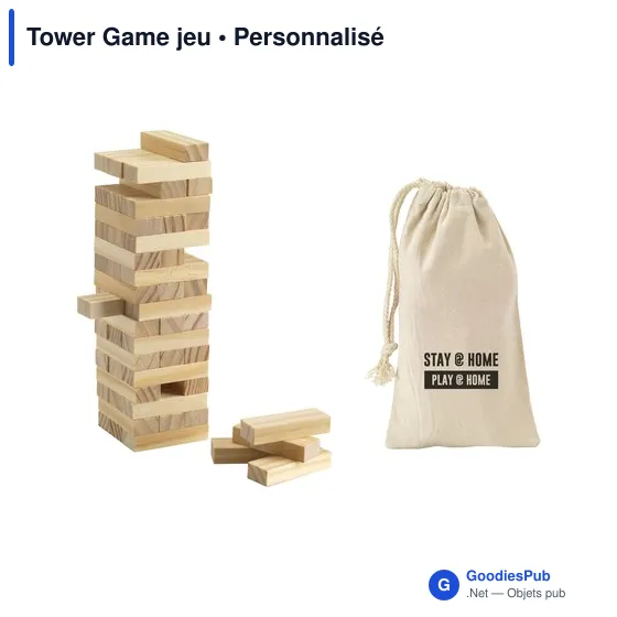 Jeu d'adresse personnalisable Tower Game avec logo - Image 6