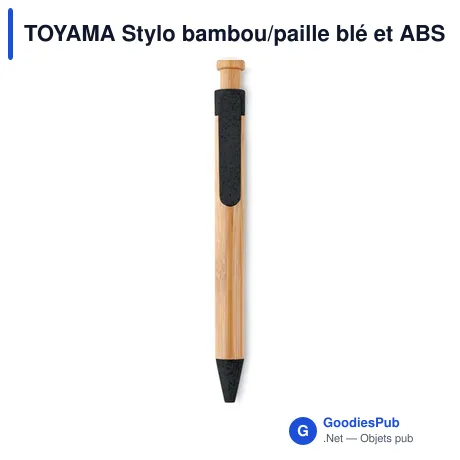 TOYAMA Stylo bambou/paille blé et ABS