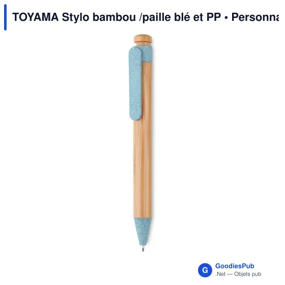 TOYAMA Stylo bambou/paille blé et ABS - Image 4